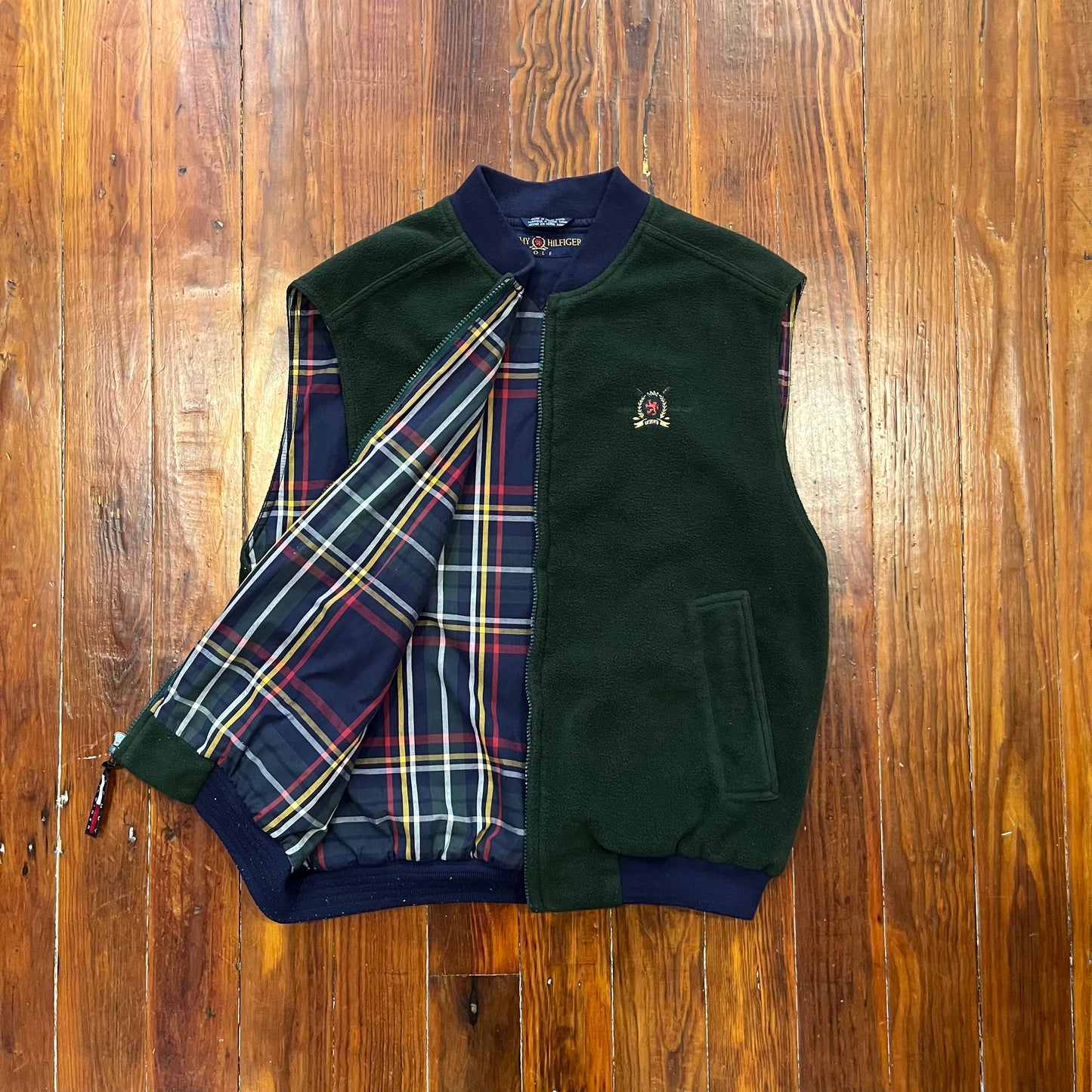 Vintage Tommy Hilfiger Plaid Golf Vest- L