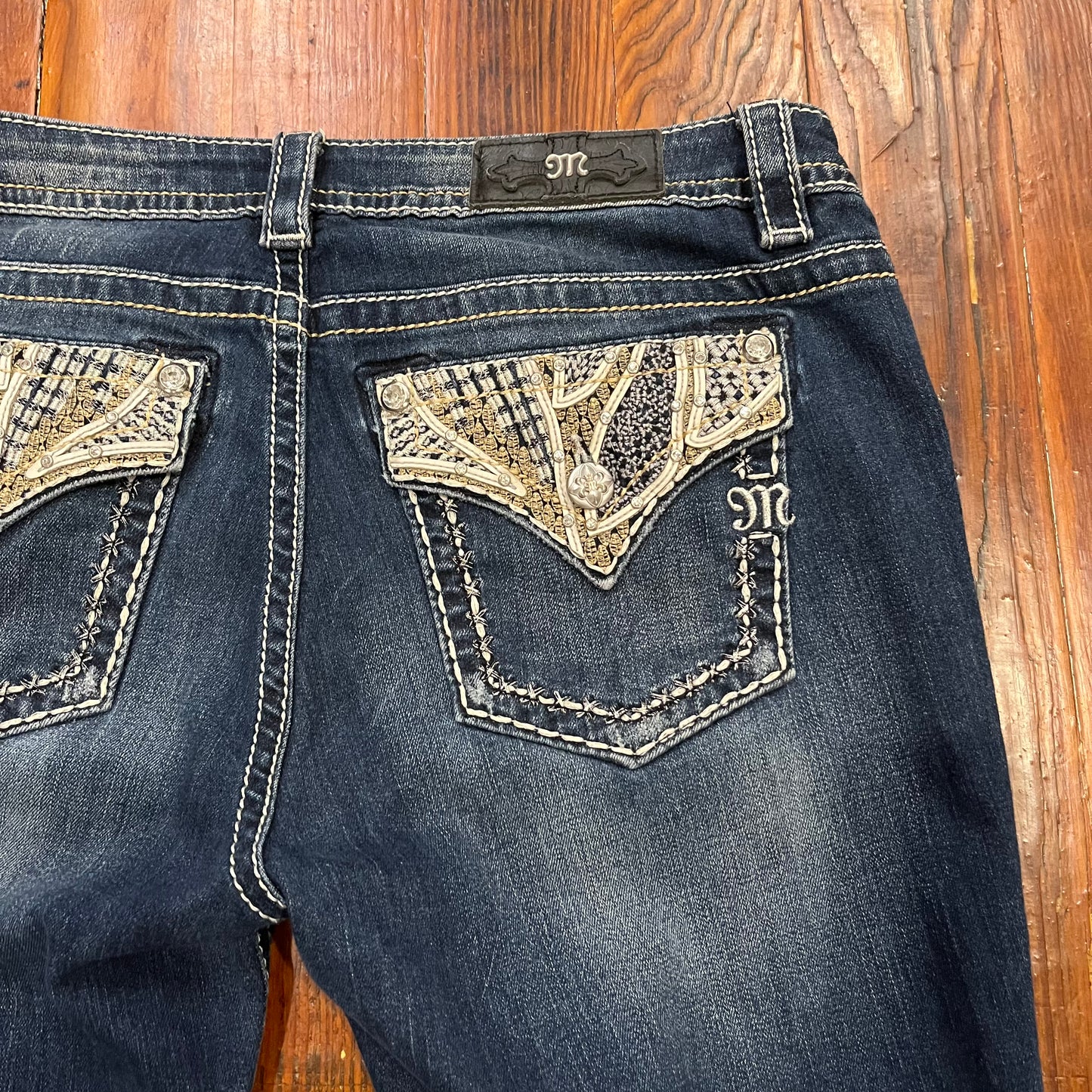 Miss Me Faded Glitter Jeans- 33x34