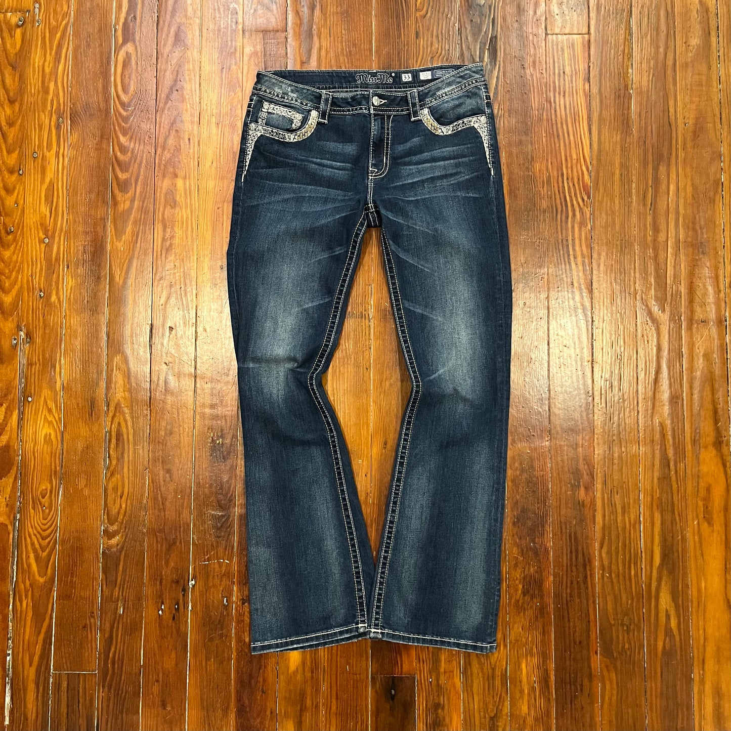 Miss Me Faded Glitter Jeans- 33x34