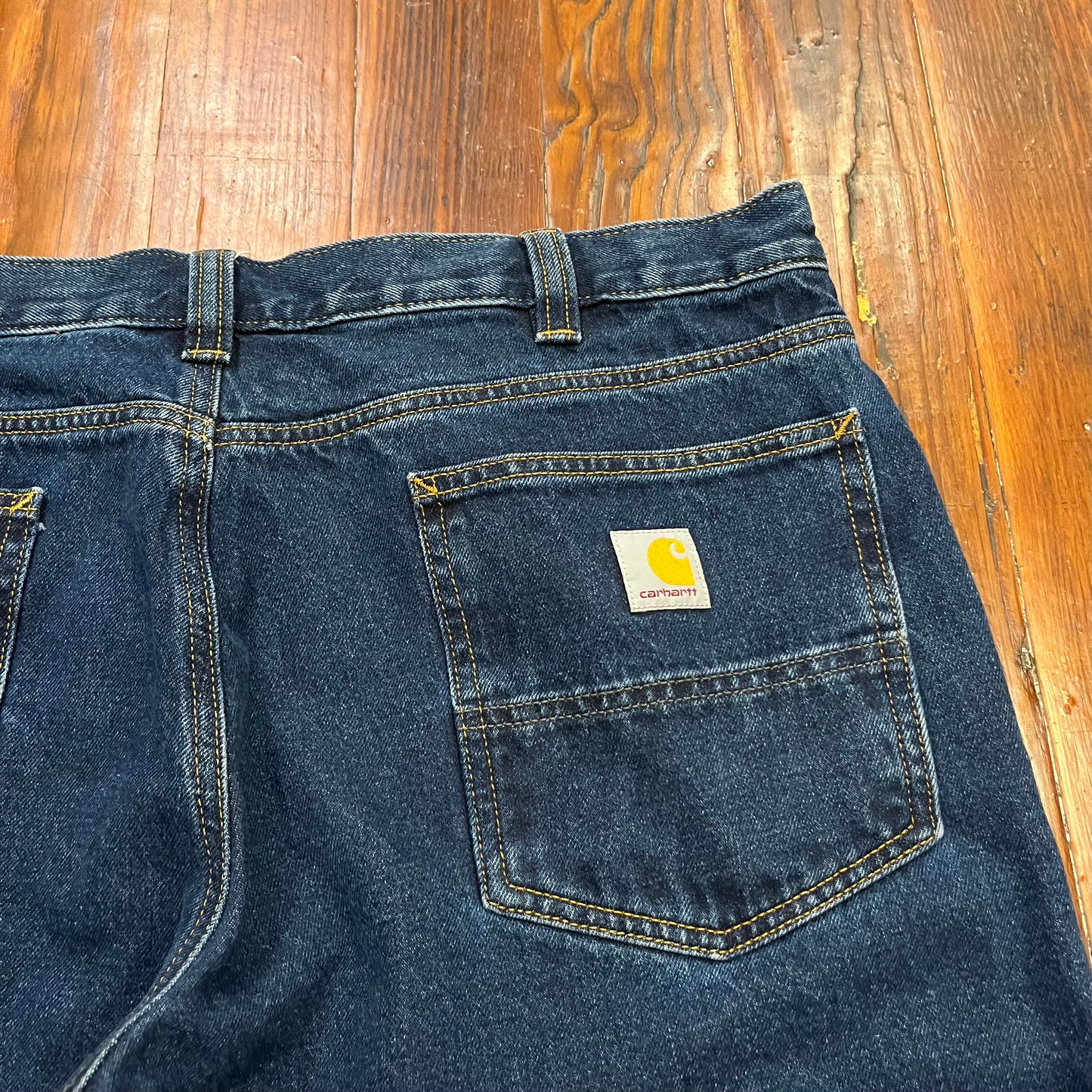 Carhartt Denim Blue Jeans- 38x32