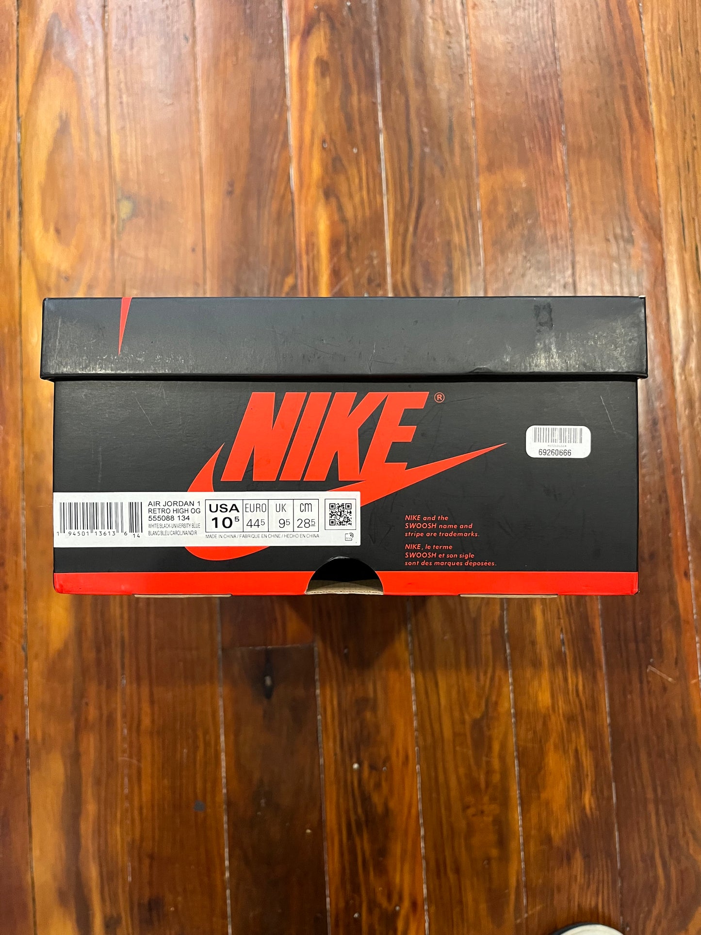 Jordan 1 High 'University Blue' SZ10.5M