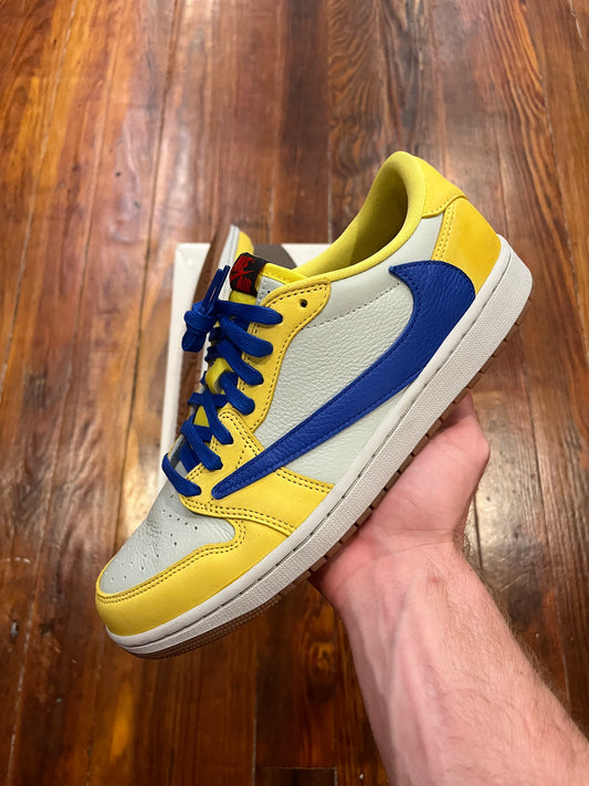 Travis Scott x Wmns Jordan 1 Low 'Canary' - SZ10.5W/9M