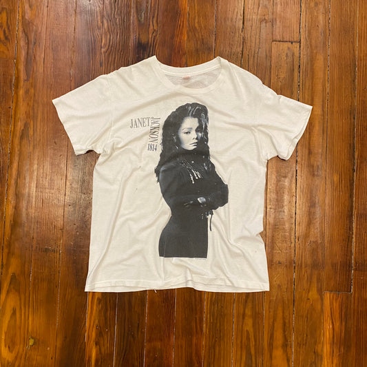 Vintage 1990 Janet Jackson 1814 Rhythm Nation Tee - L