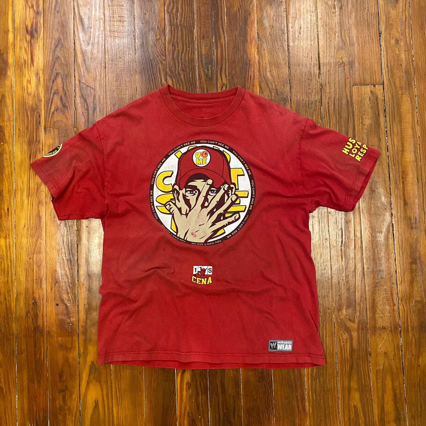 WWE 2014 Red John Cena U Cant C Me Graphic Tee - XL