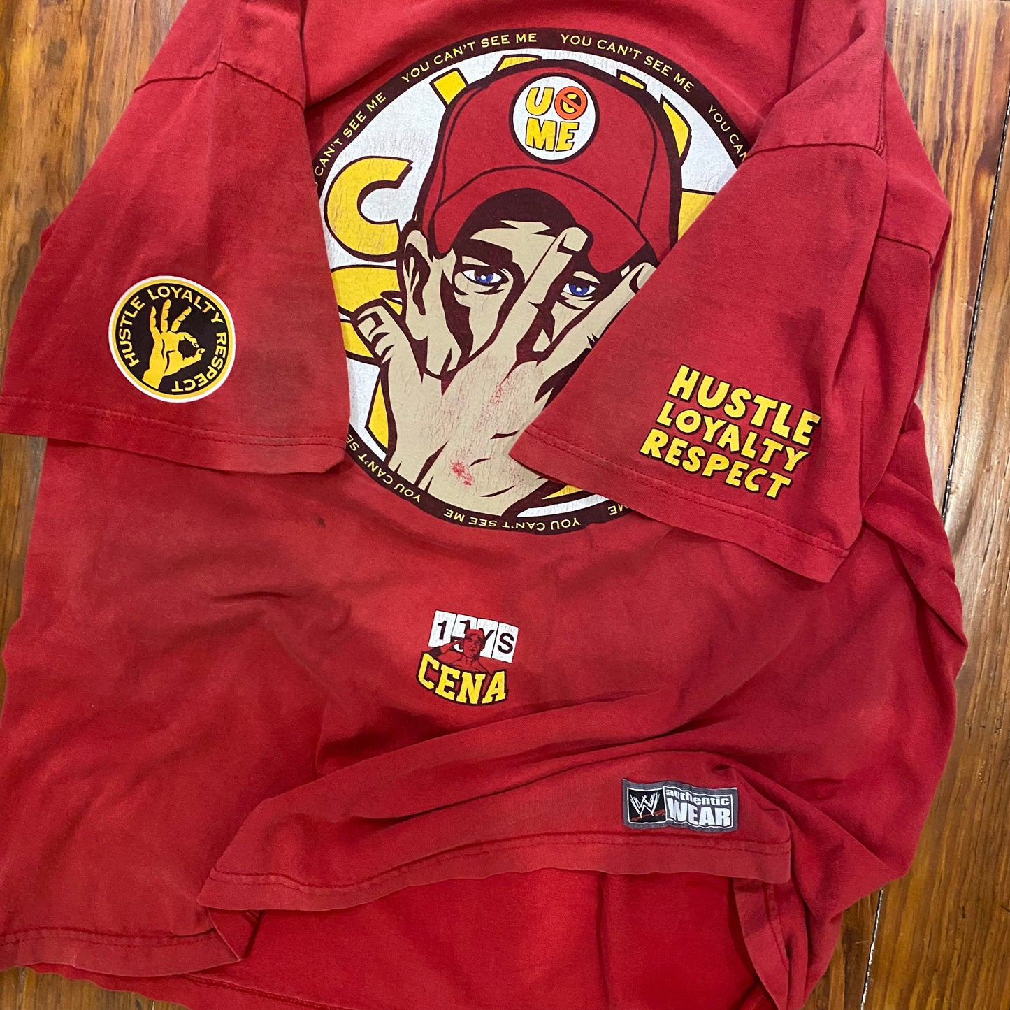 WWE 2014 Red John Cena U Cant C Me Graphic Tee - XL