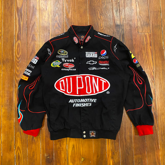 Vintage Dupont Flame Racing Jacket Black/Red - L