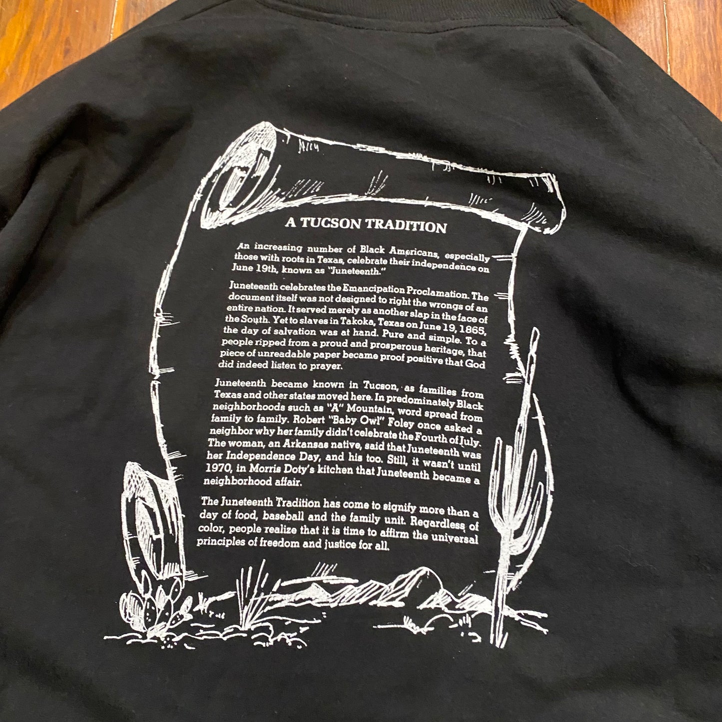 Vintage 1993 Juneteenth Free At Last Cultural Tee - 2XL