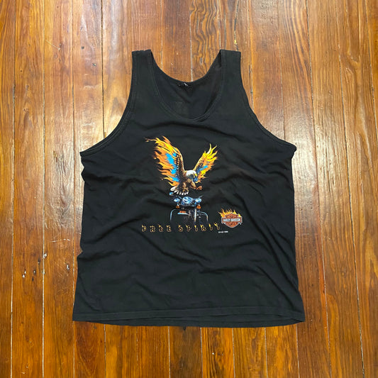 Vintage Motor Harley Davidson Cycles Free Spirit Tank Top- XL