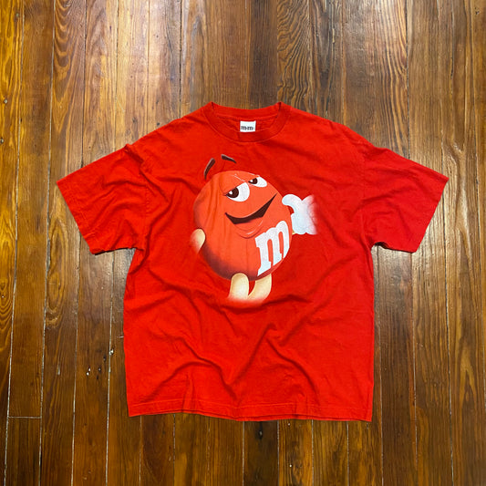 Vintage Red M&M Print Tee - XL