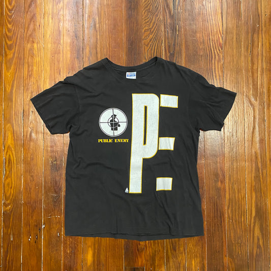 Vintage 1991 Public Enemy Apocalypse 91 The Enemy Strikes 90s Rap Tee - XL