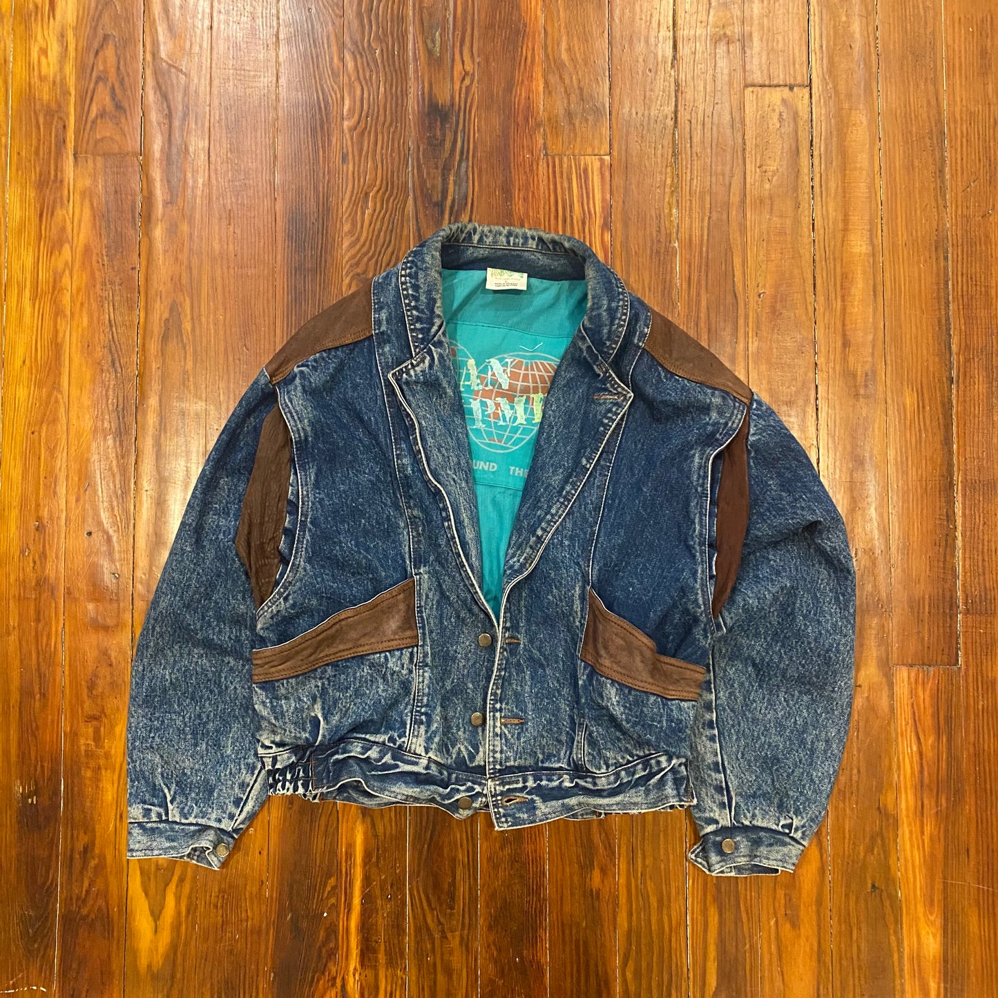 Vintage Denim Jacket Button Up - L