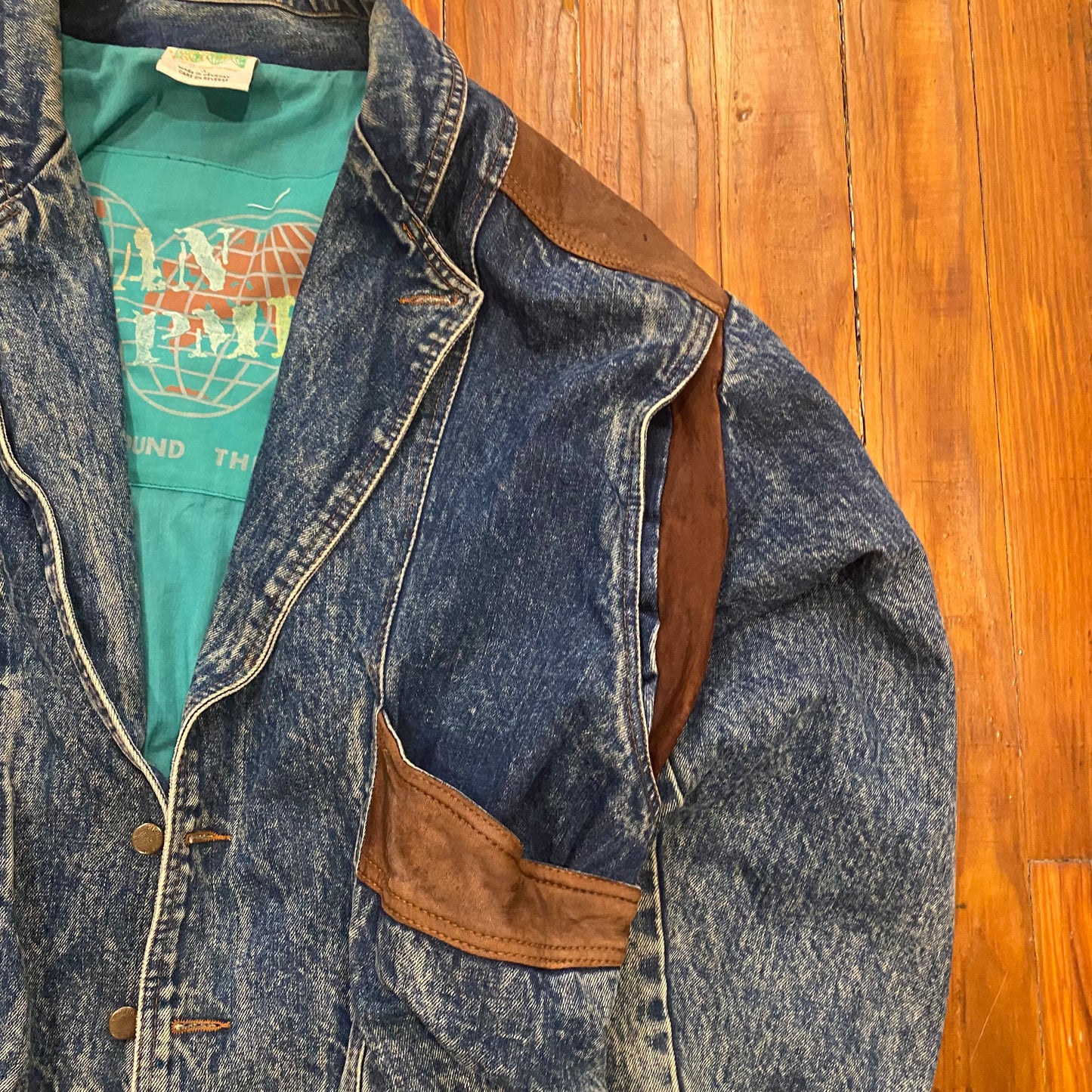 Vintage Denim Jacket Button Up - L
