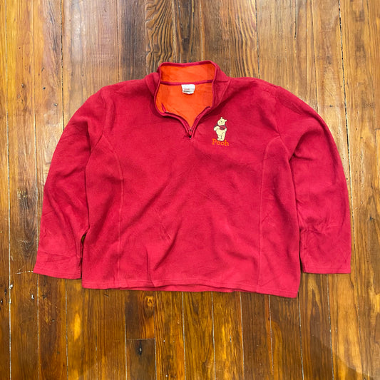 Vintage Winnie The Pooh Half Zip Up Pullover - XL