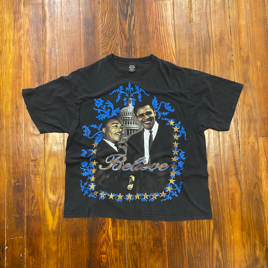 Vintage Obama & MLK Believe Tee - XL