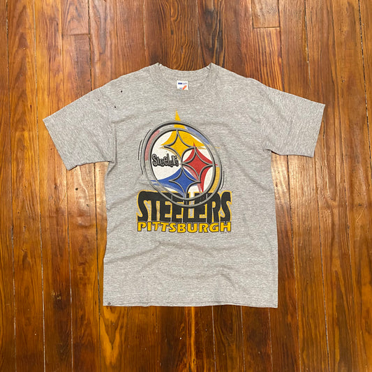 Vintage Pittsburgh Steelers Logo Tee - L