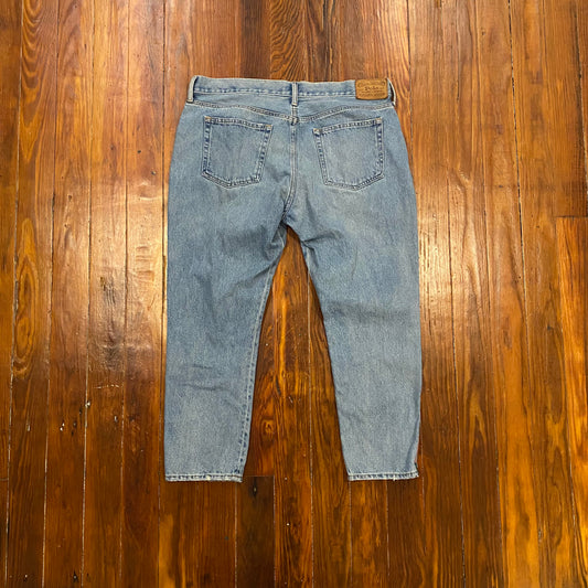 Polo Faded Jeans/ Logo Patterned Seam- 32x25