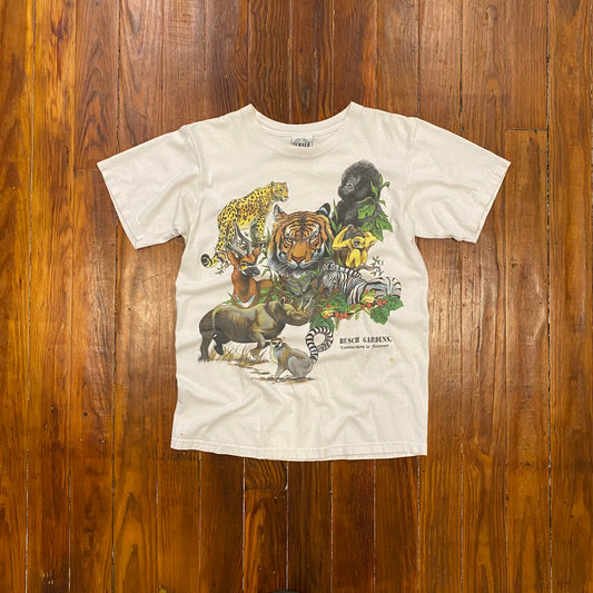 Vintage Busch Gardens "Extinction Is Forever" Animal Theme Park Tee - M