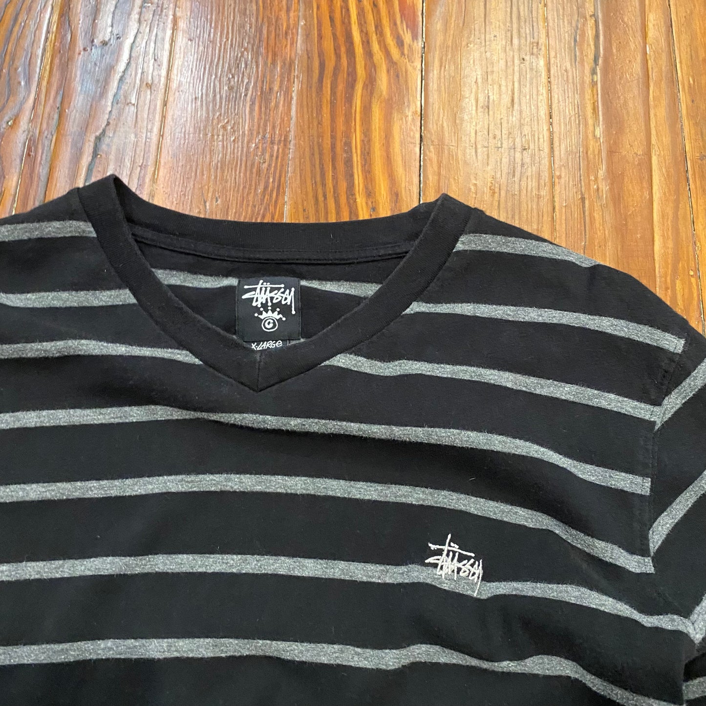 Vintage Stussy Stripe Long Sleeve Tee - XL