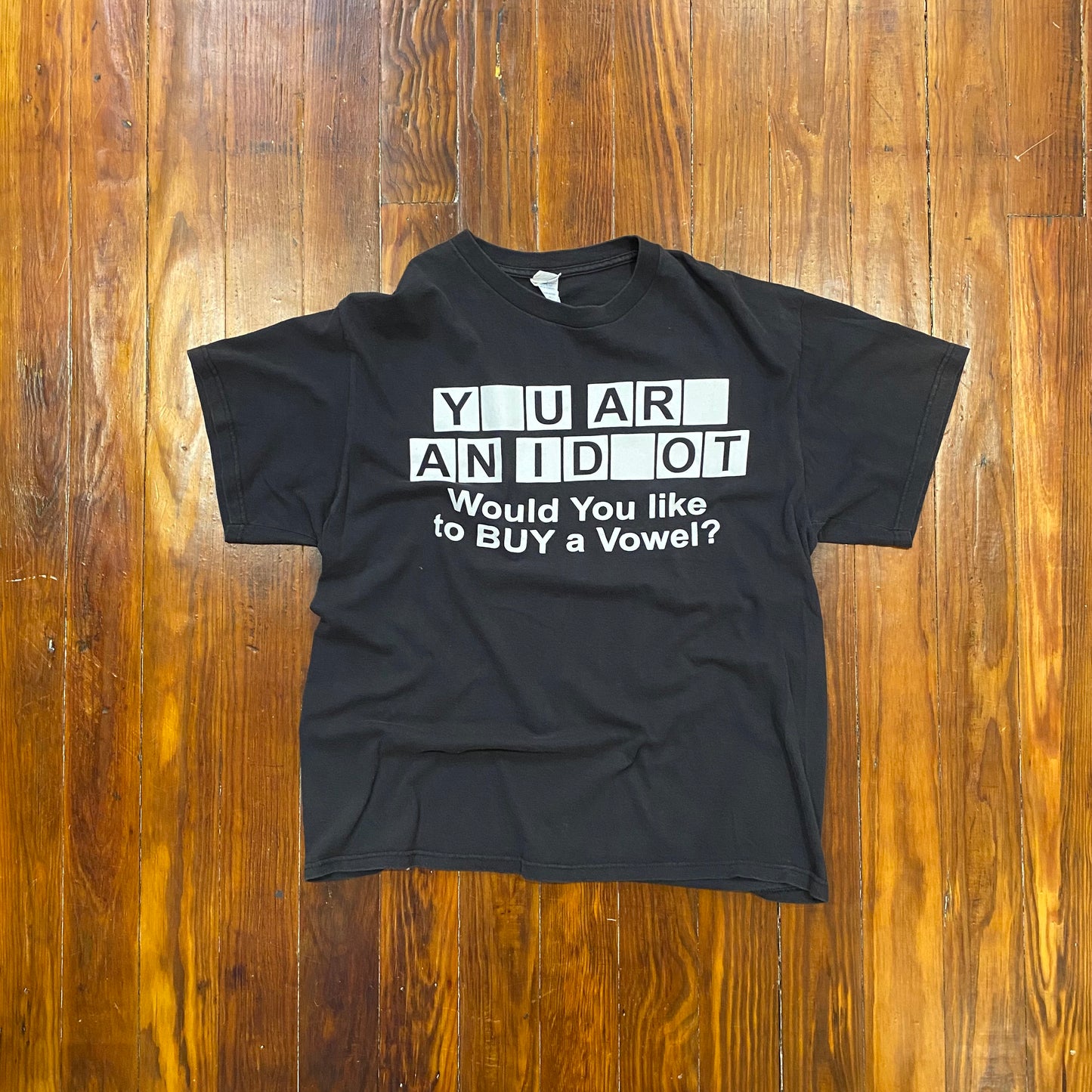 Vintage Idiot Would You Like To BUY A Vowel Tee - XL