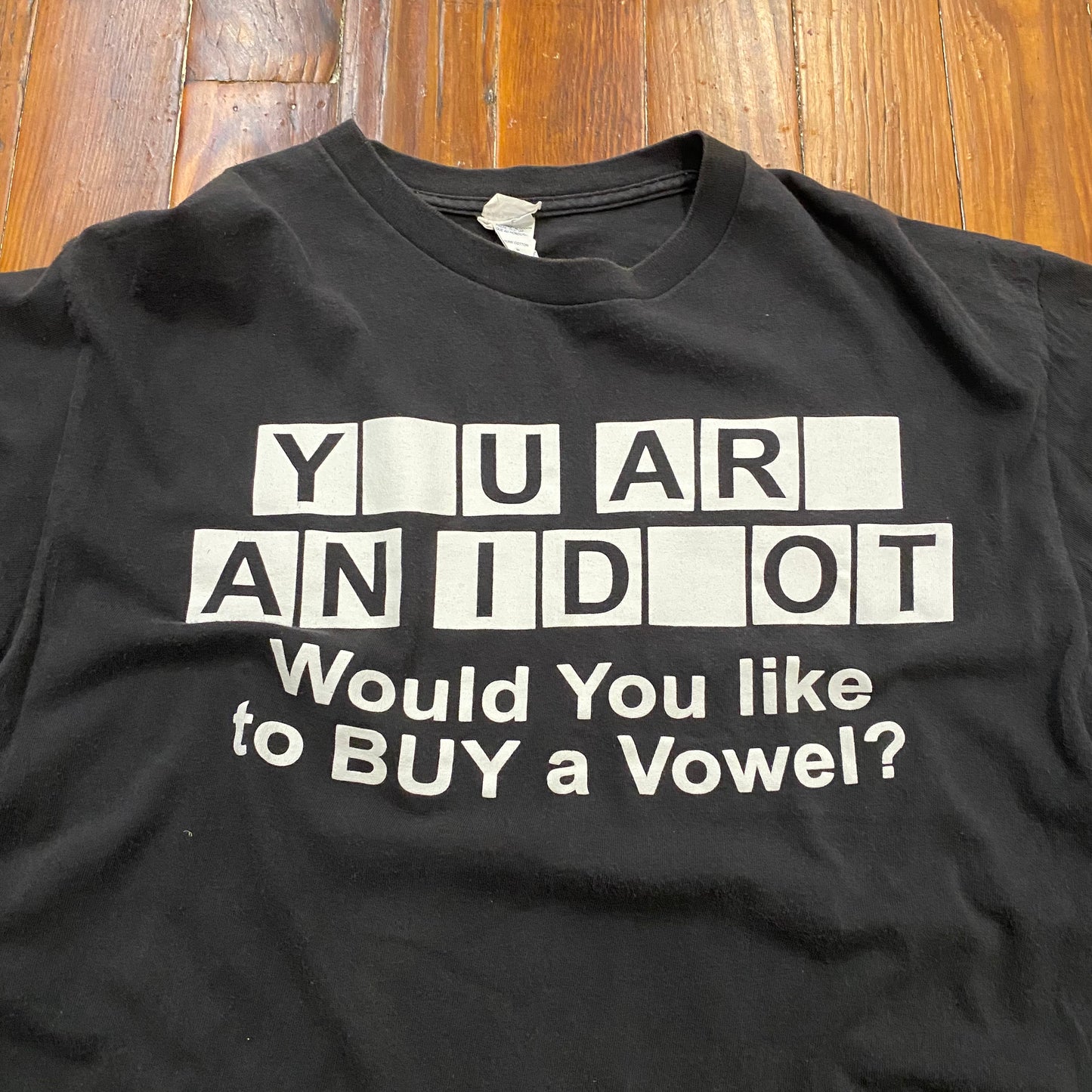 Vintage Idiot Would You Like To BUY A Vowel Tee - XL
