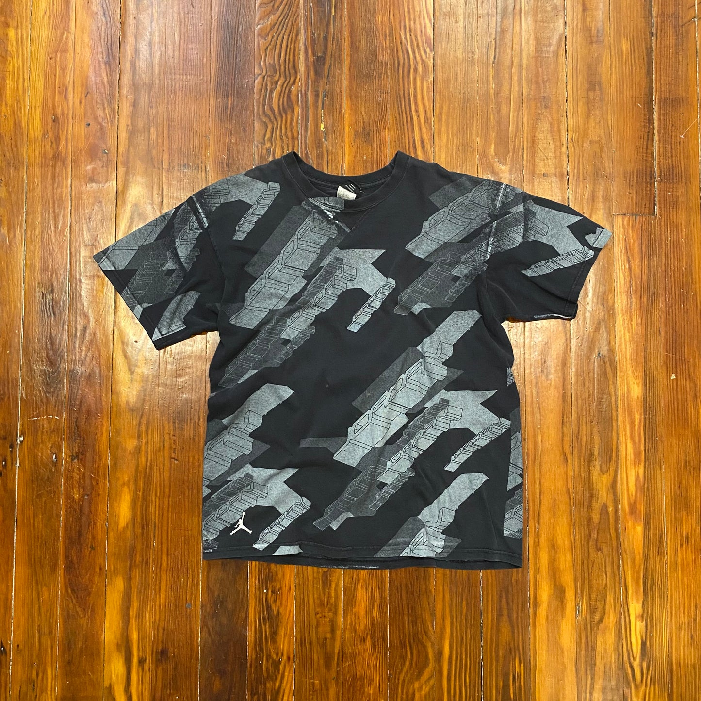 Vintage Gray Jordan AOP Tee - L