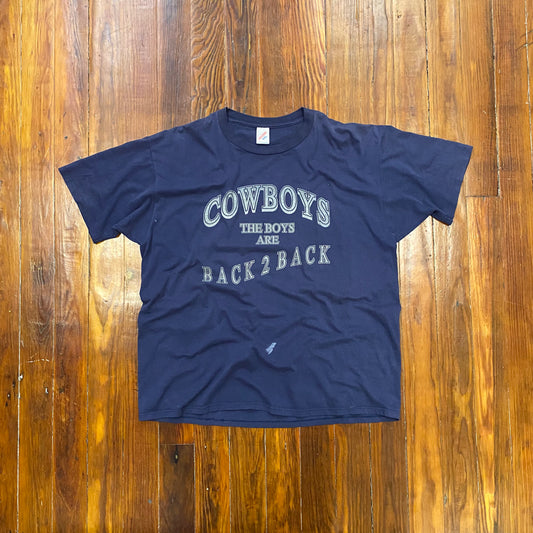 Vintage Dallas Cowboys Back 2 Back Navy Tee - 2XL