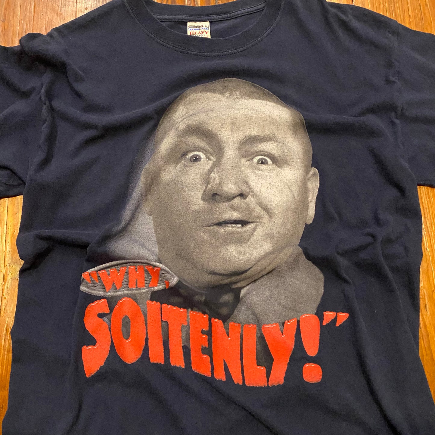 Vintage Stooges Why, Soitenly! Big Face Tee - L