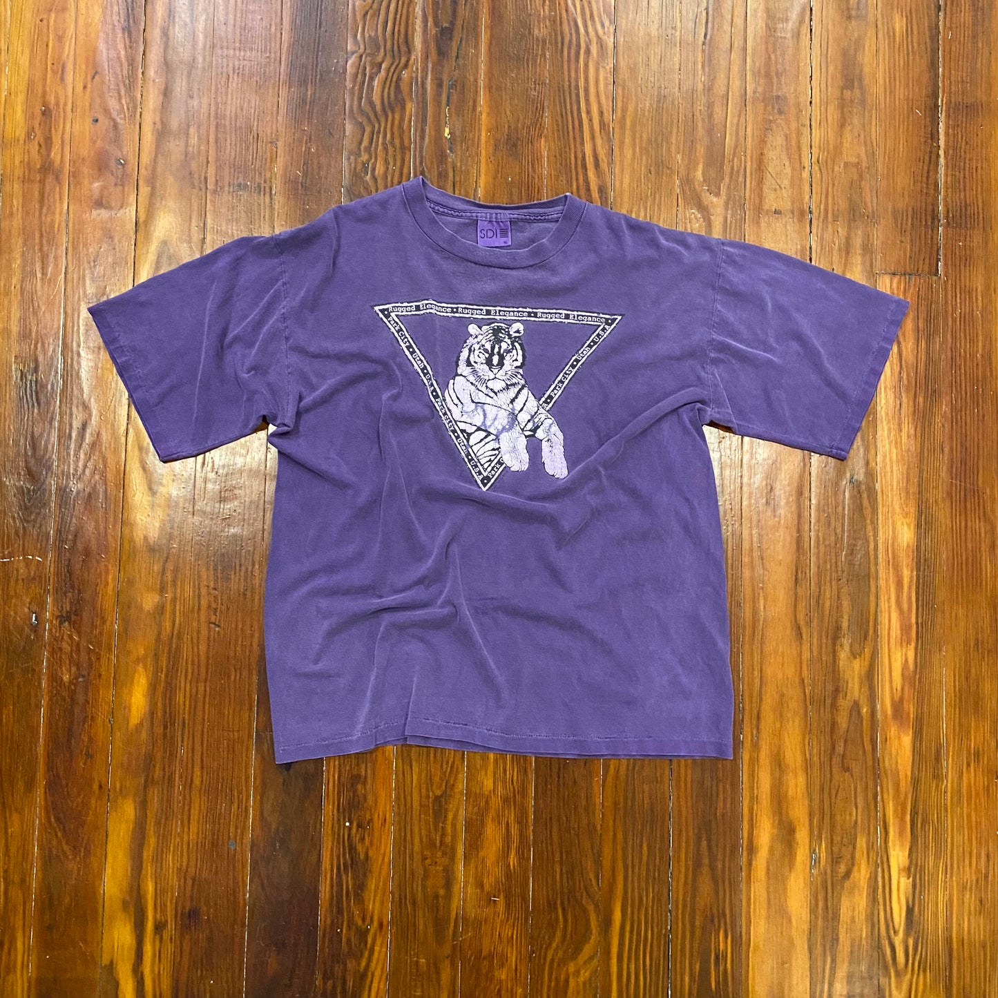 Vintage Tiger Single Stitched Purple Graphic Tee- XL