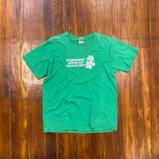 Vintage Nintendo Italian Boy Green Tee - XL