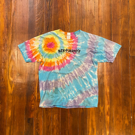 Vintage Ben & Jerrys Tie Dye Tee - XL