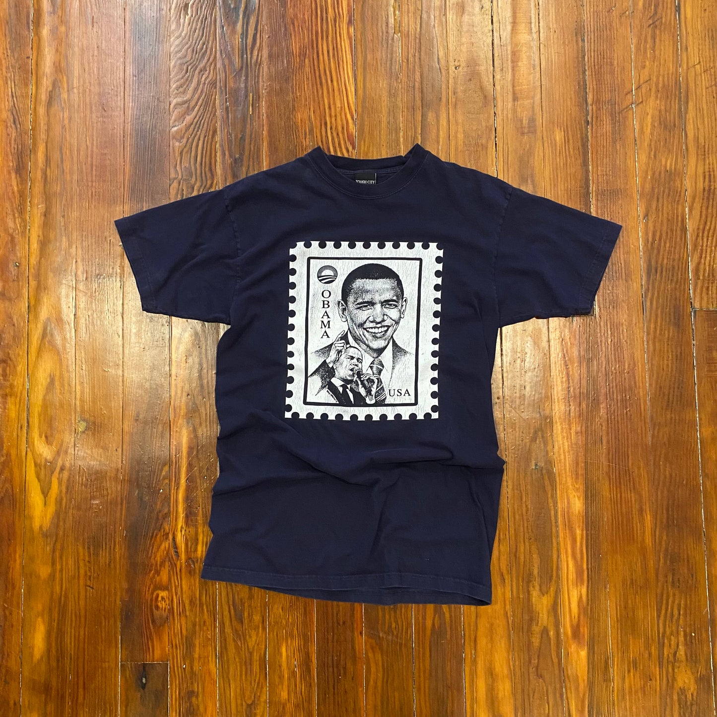 Vintage Obama Postcard Tee - L
