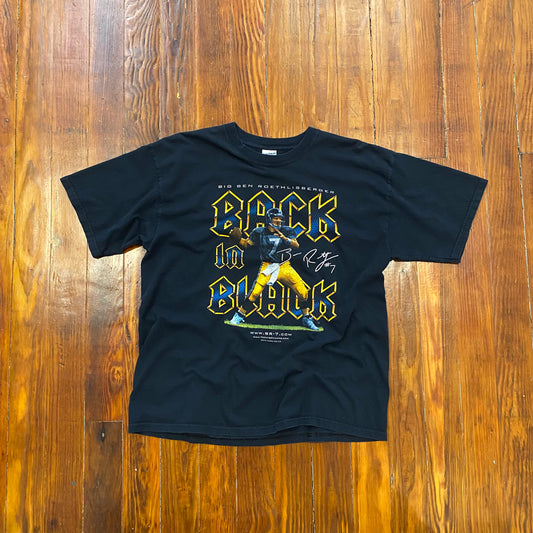 Vintage Big Ben Roethlisberger Back in Black Tee - XL