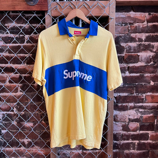 Supreme Yellow/Blue Polo Tee - M