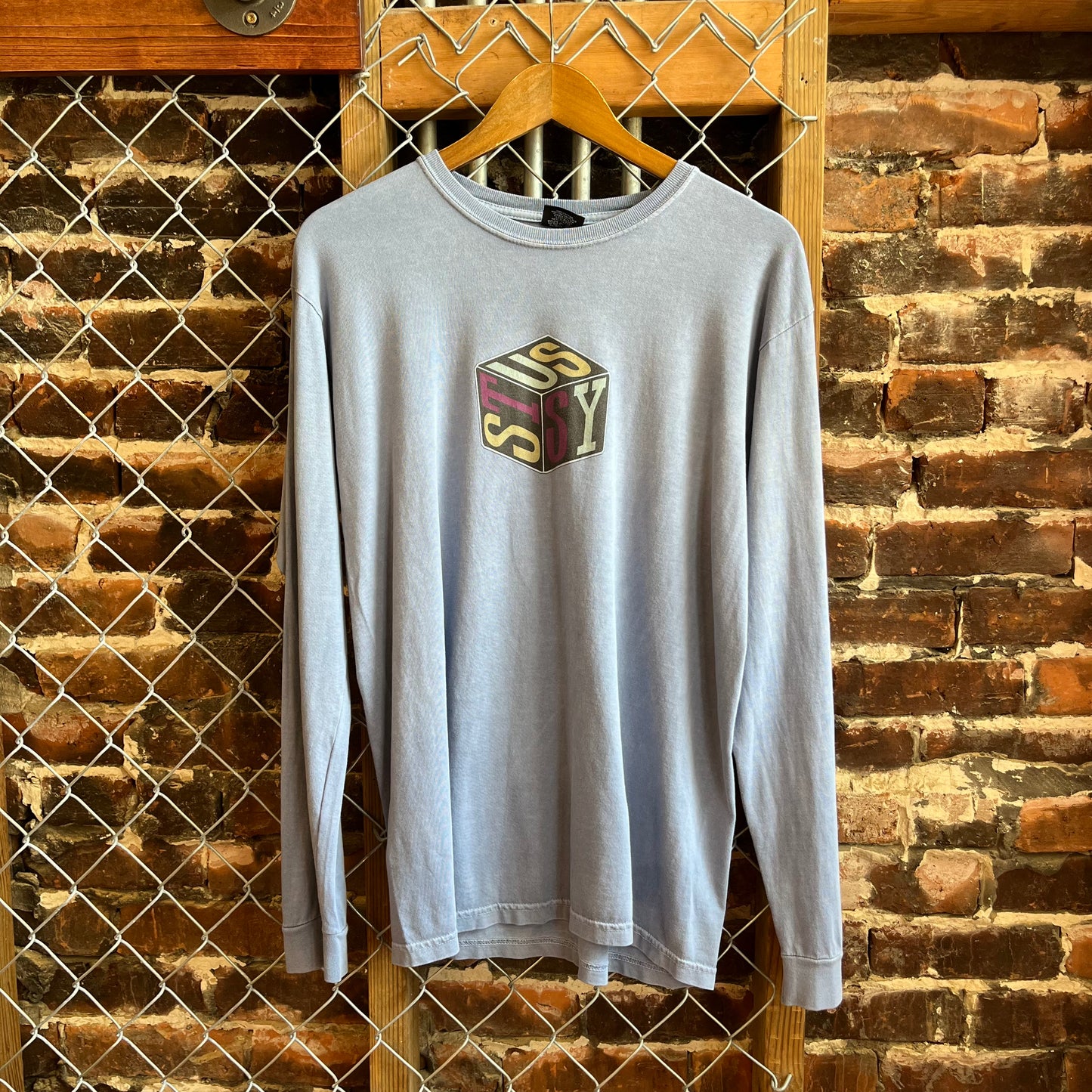 Stussy Long sleeve Cube Logo Tee- M