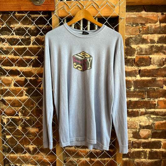 Stussy Long sleeve Cube Logo Tee- M