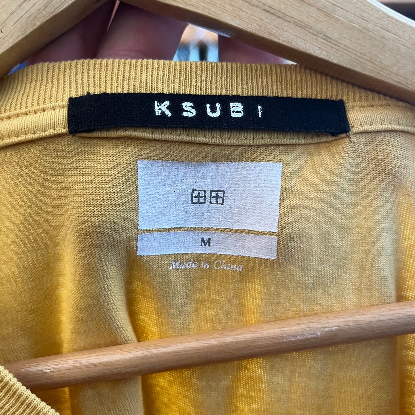 Ksubi Old Dollar Kash Yellow Tee- M