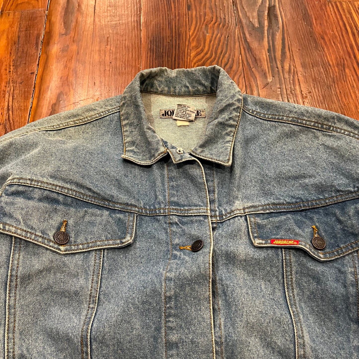 Vintage Women's Jordache Long Jean Jacket- M