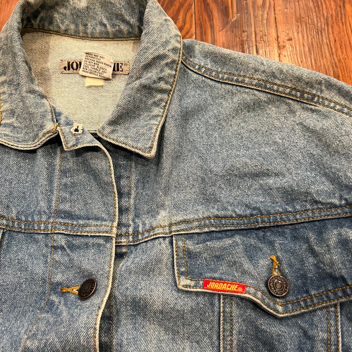 Vintage Women's Jordache Long Jean Jacket- M