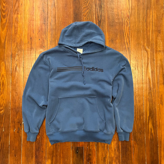 Vintage Adidas 3-Stripe Hoodie- M