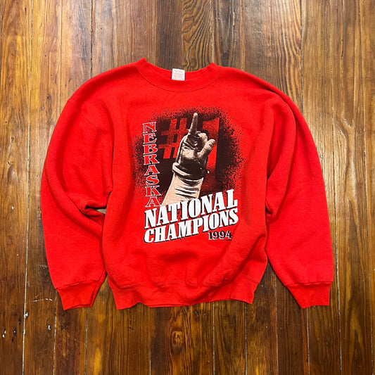Vintage Nebraska National Champions Crewneck- L