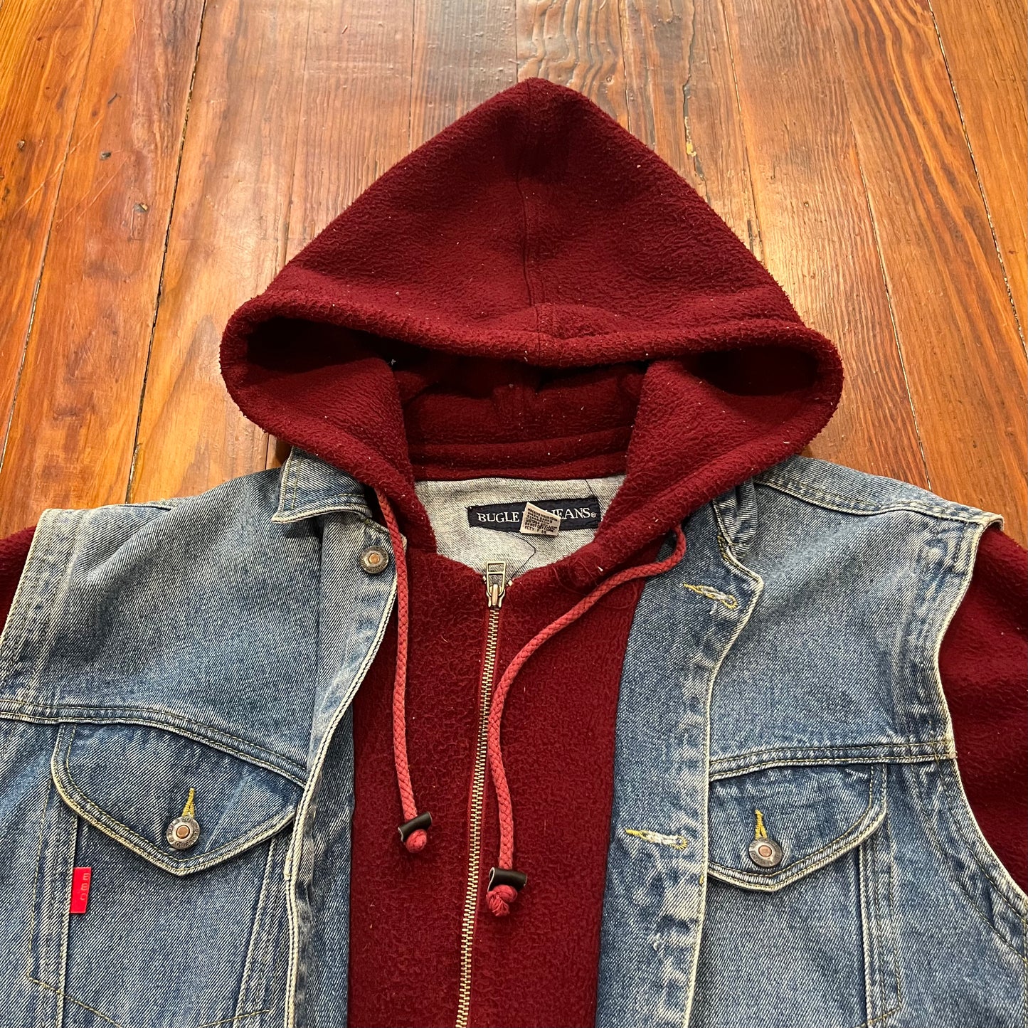 Vintage Bugle Boy Jean Fleece Jacket- XL