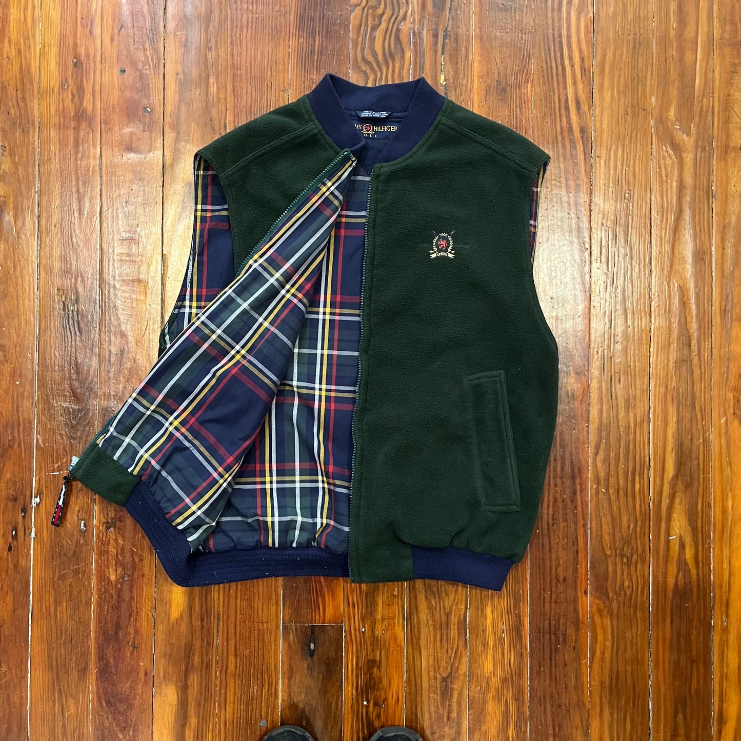 Vintage Tommy Hilfiger Plaid Golf Vest- L