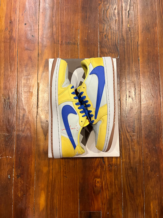 Travis Scott x Wmns Jordan 1 Low 'Canary' - SZ10.5W/9M